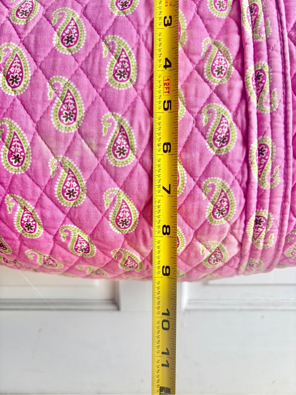 💖 Vera Bradley Bermuda Pink Small Duffel Bag Retired Paisley Print Quilted Y2K - Picture 8 of 11